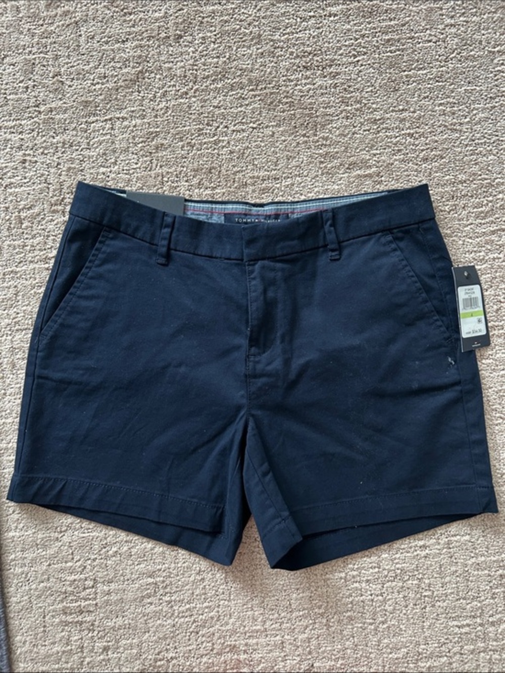 Never Worn Tommy Hilfiger Women's Navy Flat Front Shorts